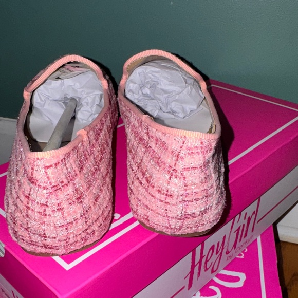 Hey Girl by Corkys Women’s Pink Tweed Loafers size 7. NIB - Picture 4 of 5